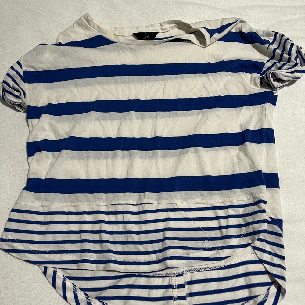 Blue and White Striped BB Dakota T shirt